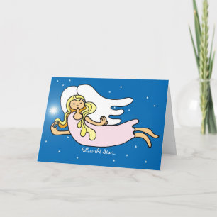 Christmas angel holiday card
