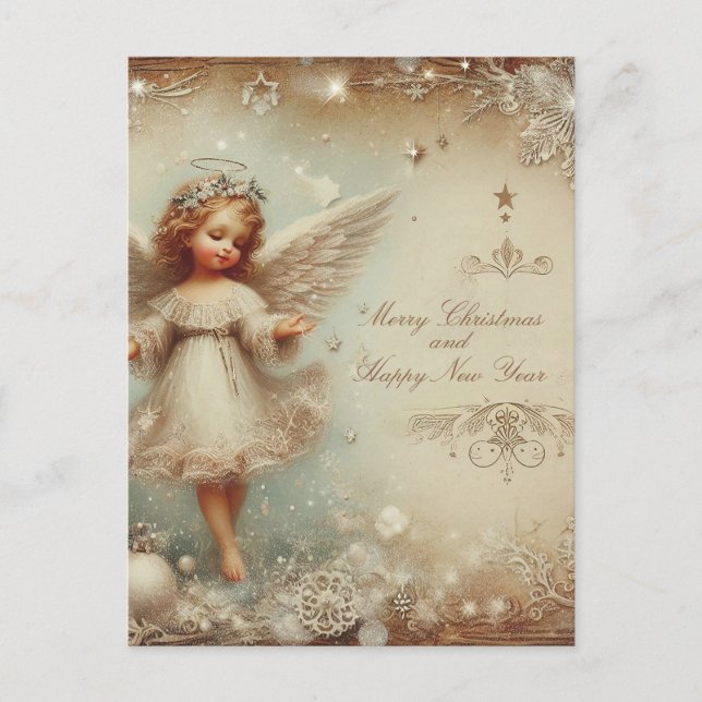 Christmas Angel Holiday Postcard (Front)