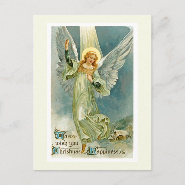 Christmas Angel Holiday Postcard (Front)