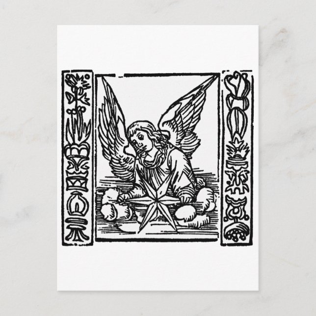 CHRISTMAS ANGEL HOLIDAY POSTCARD (Front)