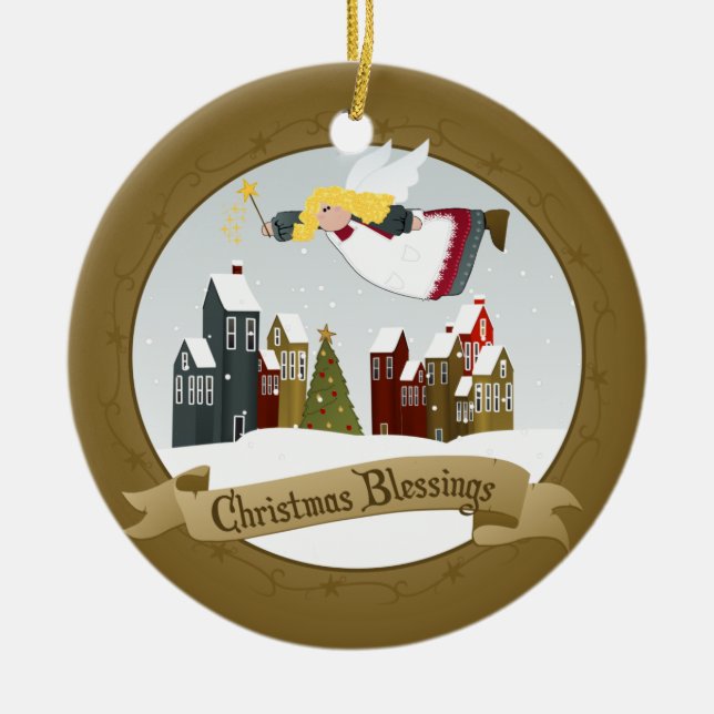 Christmas Angel | Holiday Tree Ornament (Front)