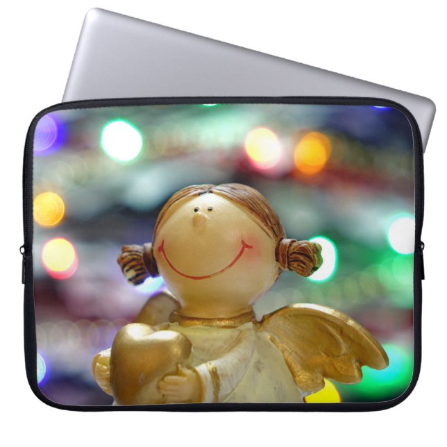 Christmas Angel Laptop Sleeve (Front)