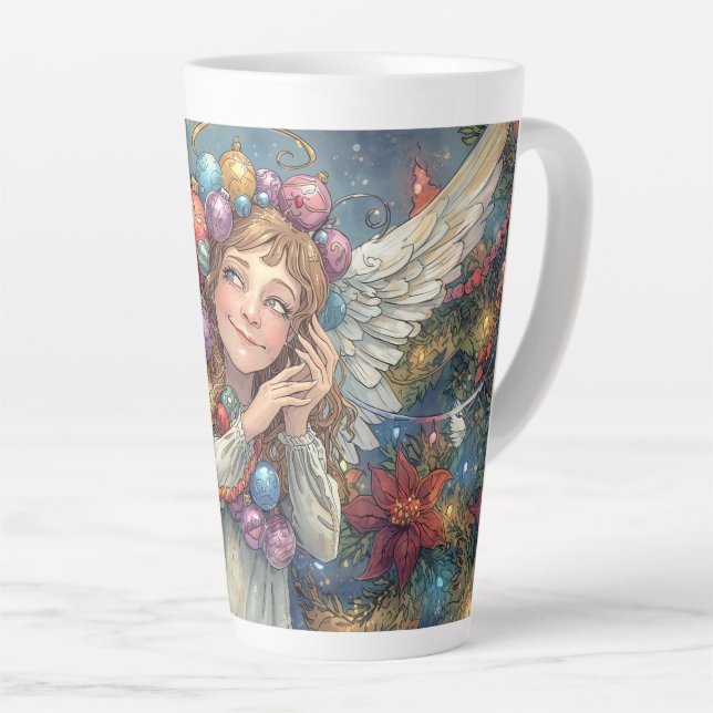 Christmas Angel  Latte Mug (Right Angle)