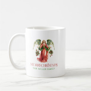 Christmas Angel Merry Christmas Typography  Coffee Mug