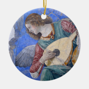 Christmas Angel Musician Melozzo da Forli Vatican Ceramic Tree Decoration