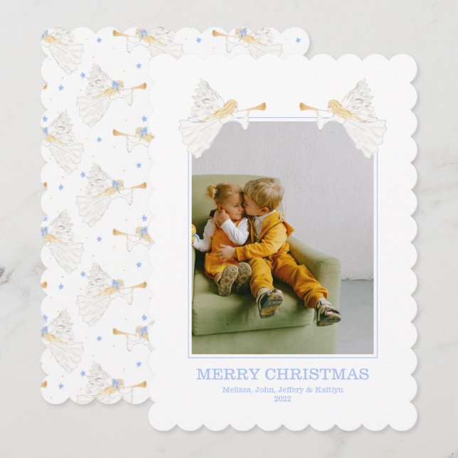 Christmas Angel Noel Christmas Greeting Cards (Front/Back)