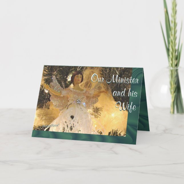 Christmas Angel on Teal  customise any occasion Holiday Card (Front)