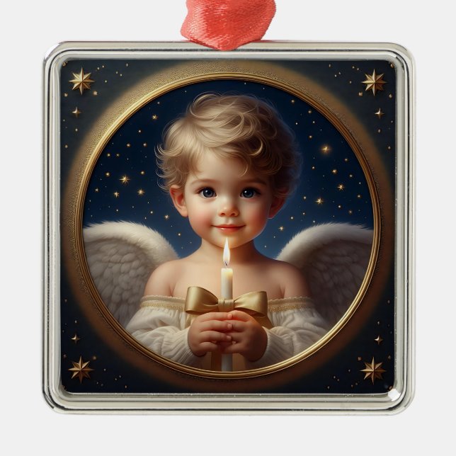 Christmas Angel Ornament with Candle (Front)