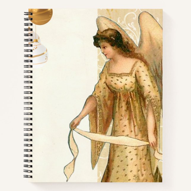 Christmas Angel & Ornaments  Notebook (Front)