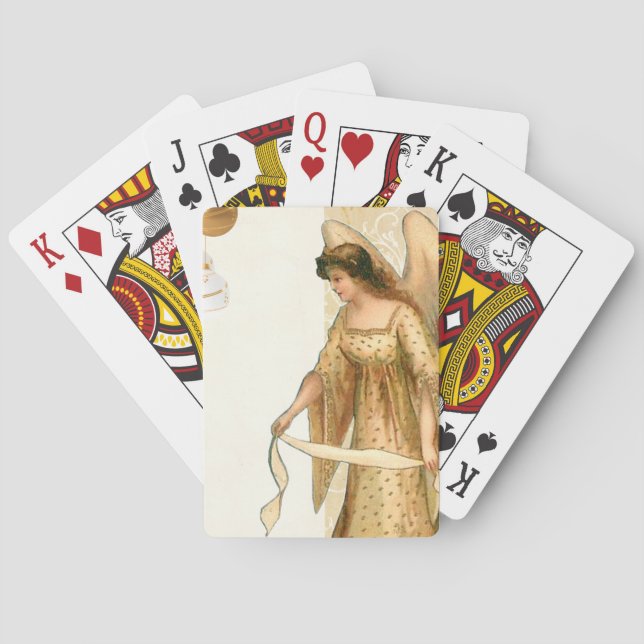 Christmas Angel & Ornaments  Playing Cards (Back)