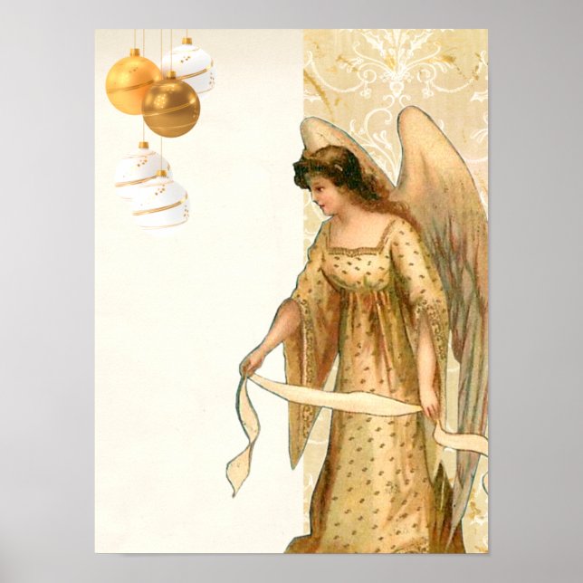 Christmas Angel & Ornaments  Poster (Front)