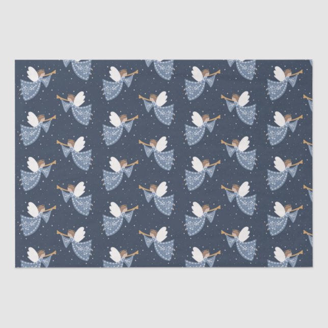 Christmas Angel Peace on Earth Holiday Heartfelt Tissue Paper (Front)