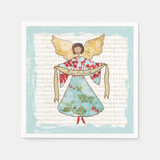 Christmas Angel Peace on Earth Napkin (Front)
