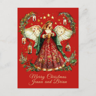 Christmas Angel personalised Holiday Postcard