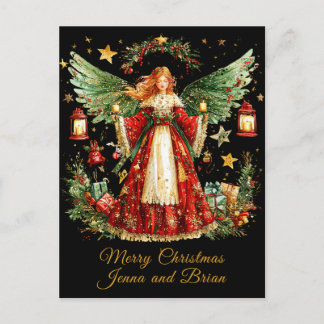 Christmas Angel personalized Holiday Postcard