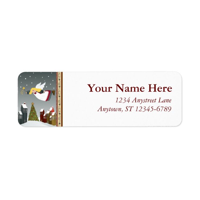 Christmas Angel Return Address Labels (Front)