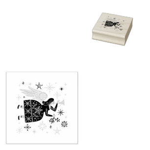 Christmas Angel   Rubber Stamp