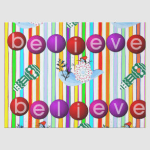 Christmas Angel Santa Tissue Paper Believe