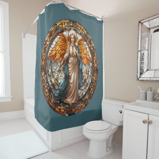 Christmas Angel Shower Curtain (In Situ)