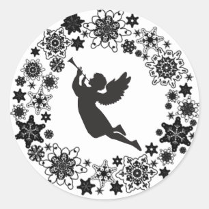 Christmas Angel Silhouette Sticker