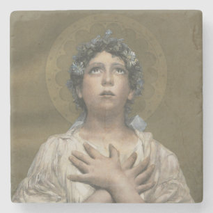Christmas Angel Stone Coaster