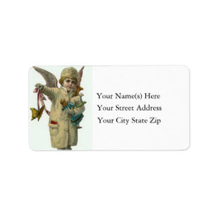Christmas Angel Vintage Address Label