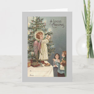 christmas angel vintage card