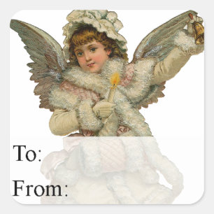 Christmas Angel Vintage Gift Tag