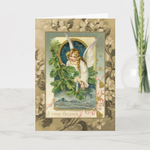 Christmas Angel Vintage Reproduction Card