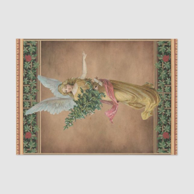 Christmas Angel with a Tree Tissue Paper (Front)