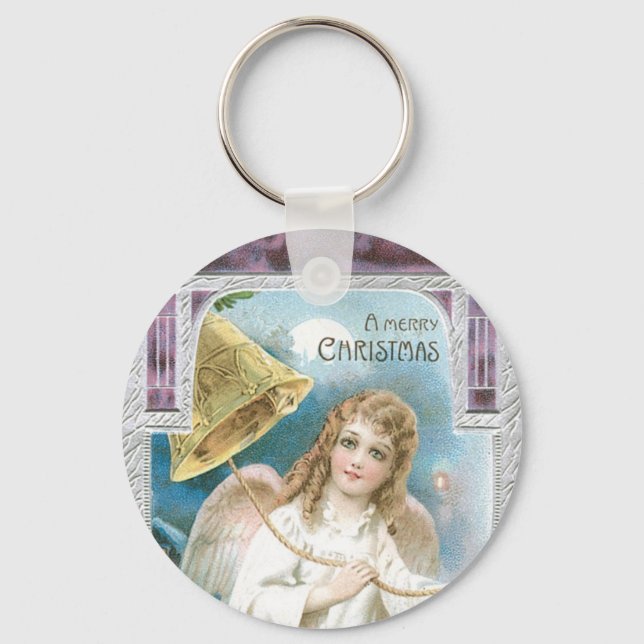 Christmas Angel with Bell Key Ring (Front)