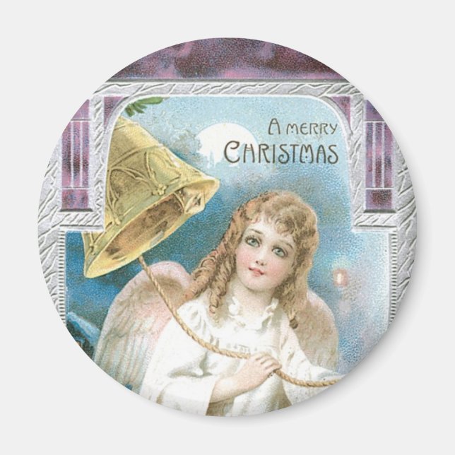 Christmas Angel with Bell Magnet (Front)