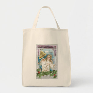 Christmas Angel with Bell Tote Bag