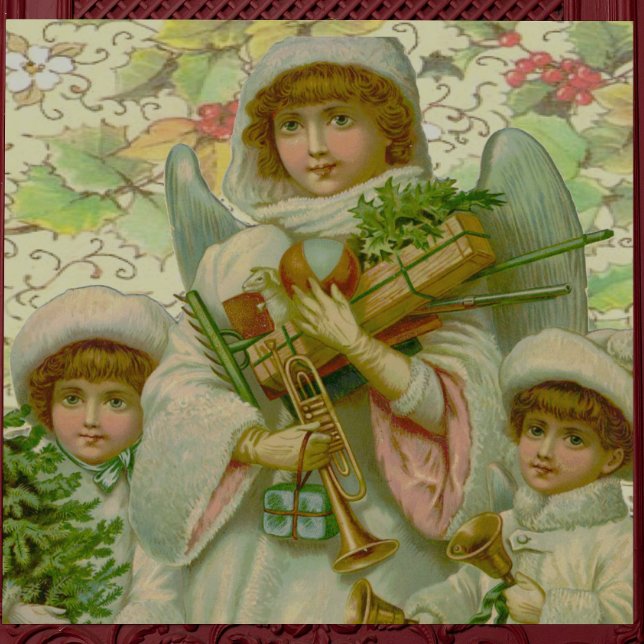 Christmas angel with children and toys wrapping paper (Creator Uploaded)