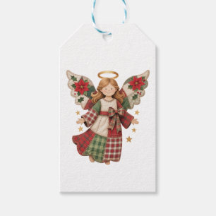 Christmas Angel with Golden Stars Gift Tags