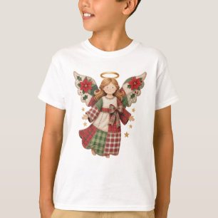 Christmas Angel with Golden Stars T-Shirt