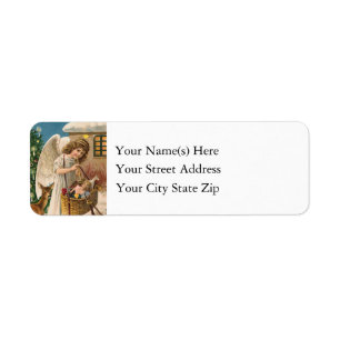 Christmas Angel With Toy Vintage