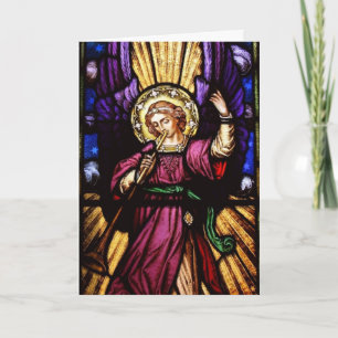Christmas Angel with Trumpet Holiday Card