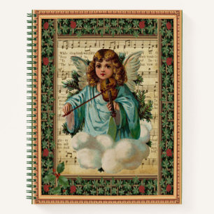 Christmas Angel with Violin Notebook
