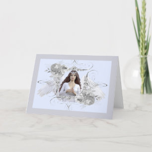 Christmas Angel with Wings & Framing Holiday Card