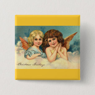 Christmas Angels 15 Cm Square Badge