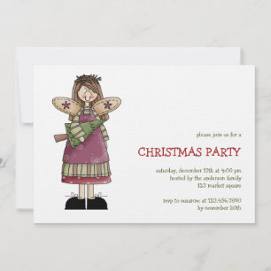 Christmas Angels · Angel & Christmas Tree Invitation