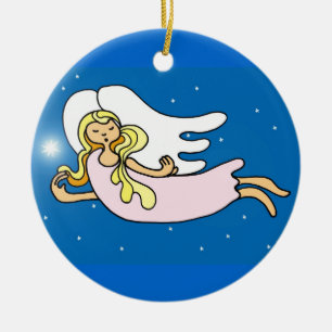Christmas angels ceramic tree decoration