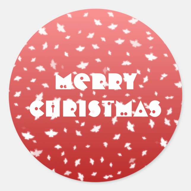 Christmas Angels Classic Round Sticker (Front)