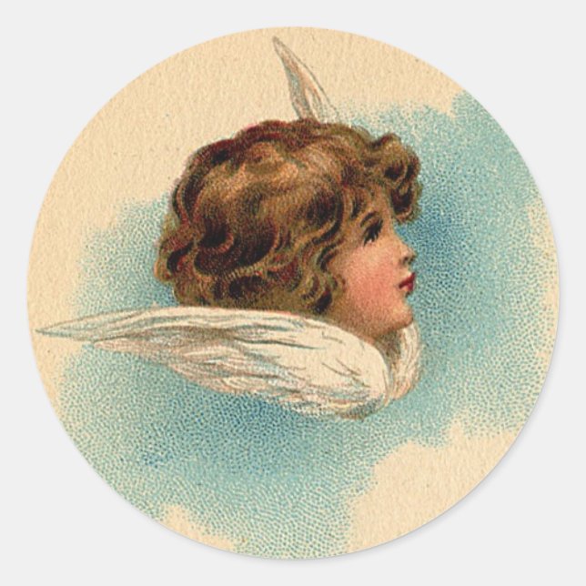 Christmas Angels Classic Round Sticker (Front)
