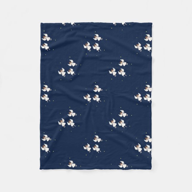 Christmas angels fleece blanket (Front)