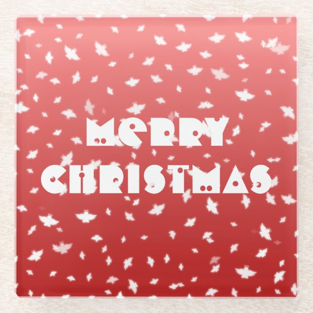 Christmas Angels Glass Coaster (Front)