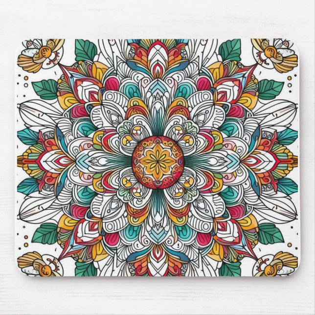 Christmas angels multicolor mouse mat (Front)