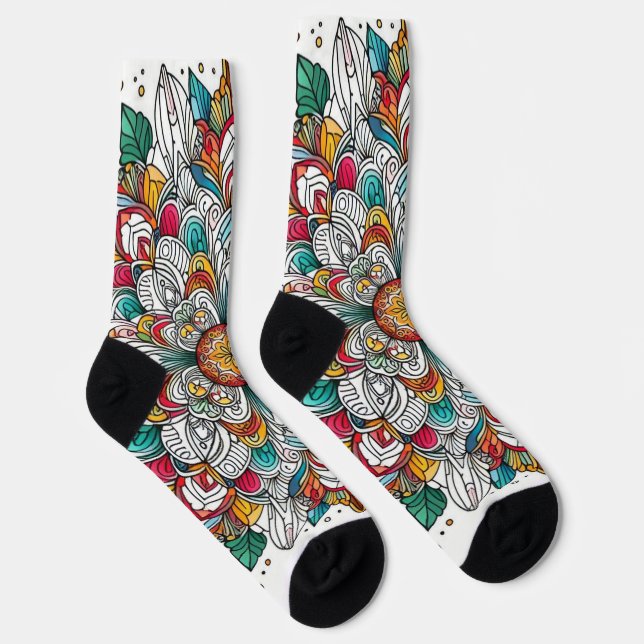 Christmas angels multicolor socks (Right)