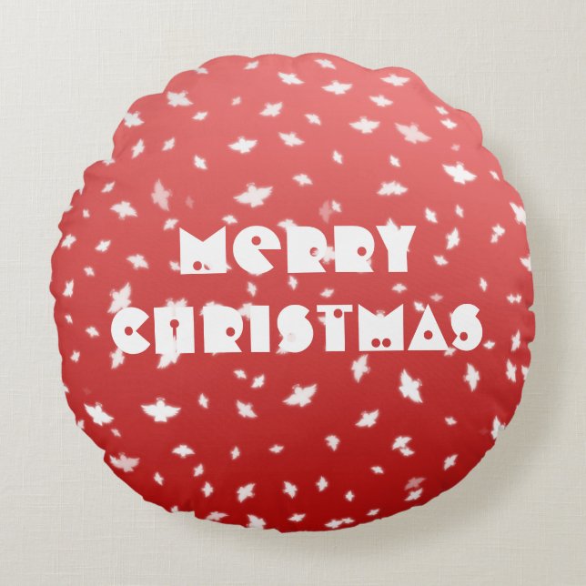 Christmas Angels Round Cushion (Front)